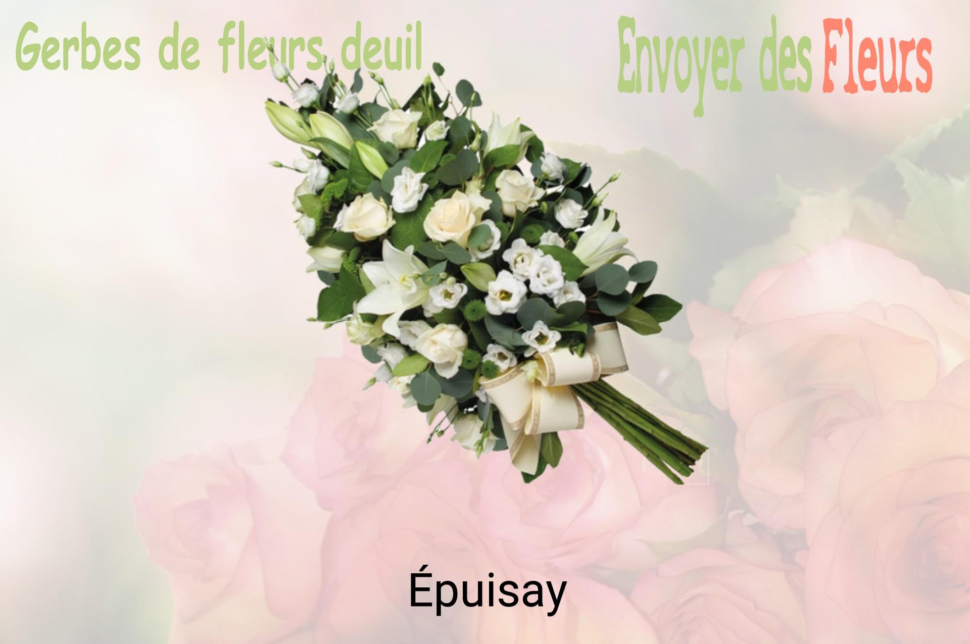 Gerbe de fleurs de deuil livrée à Épuisay